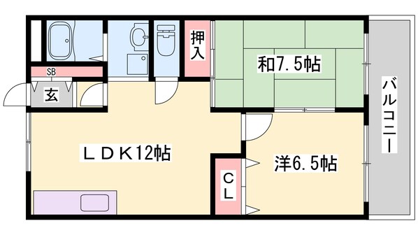 山陽天満駅 徒歩7分 3階の物件間取画像